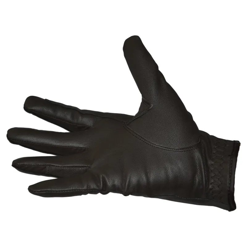 Dever Flex Leather Grip Adults Riding Glove - Brown-5
