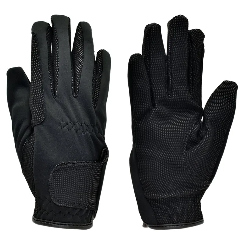 Dever Ultra Safety Grip Adults Riding Gloves - Black