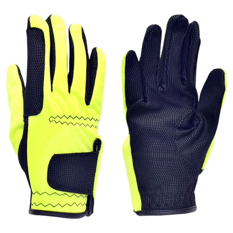 Dever Ultra Safety Grip Junior Riding Gloves - Yellow