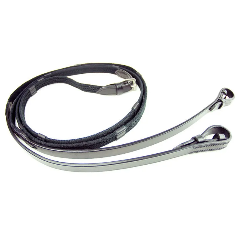 Dever Ascot Webb Continental Reins - Black