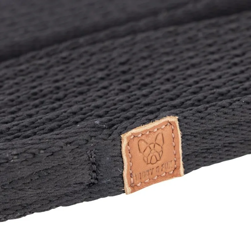 Digby and Fox Extra Long Cushion Web Dog Lead - Black-1