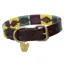 Digby and Fox Drover Polo Dog Collar - Yellow/Dark Green/Purple
