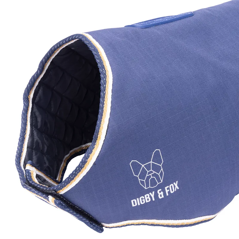 Digby and Fox Waterproof Dog Coat - Navy-2