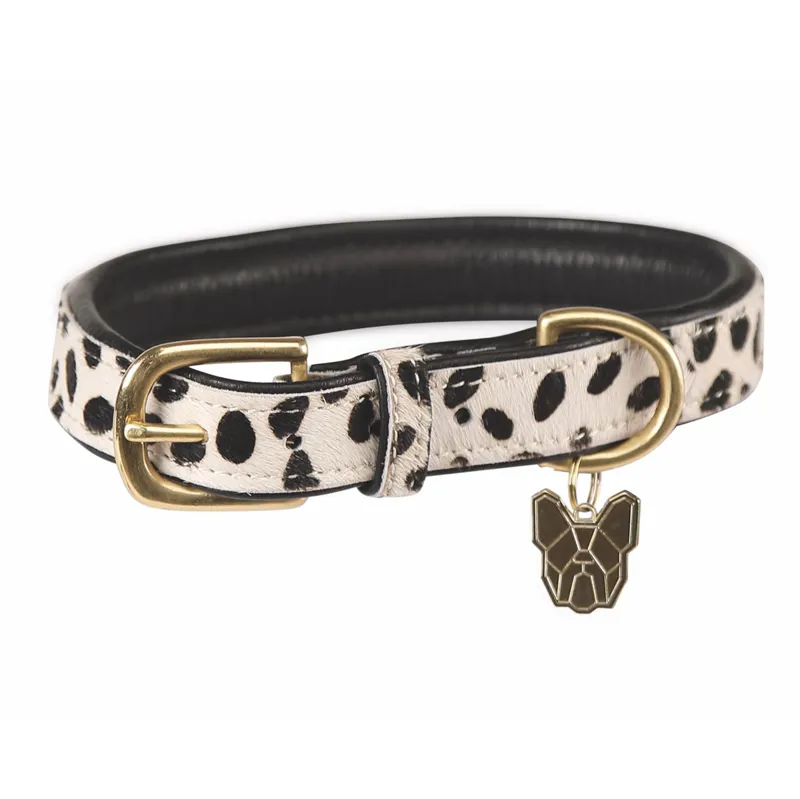 Digby and Fox Cow Hair Dog Collar - Spot Print