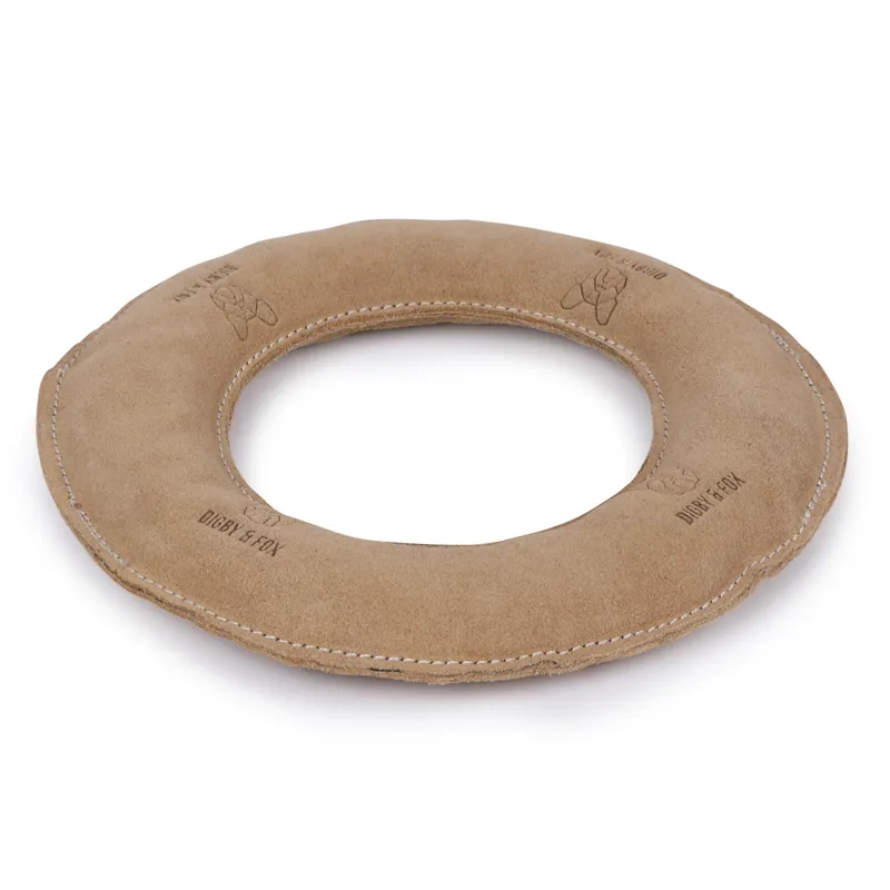 Digby and Fox Leather Dog Toy - Frisbee