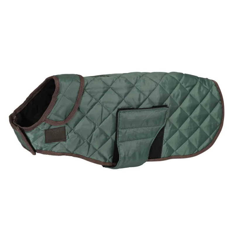 Digby and Fox Heritage Quilted Dog Coat - Forest-1