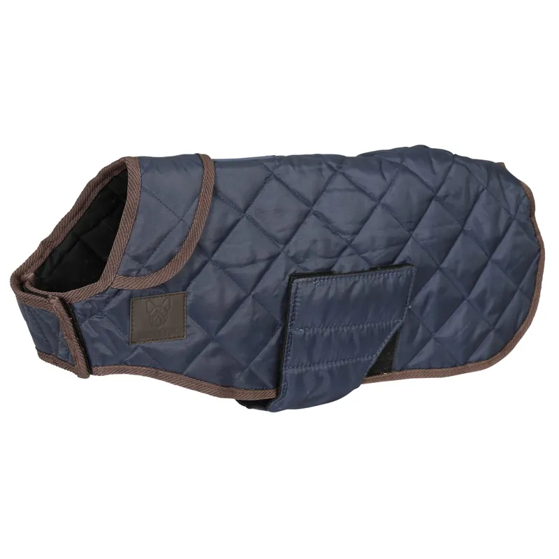 Digby and Fox Heritage Quilted Dog Coat - Indigo-1