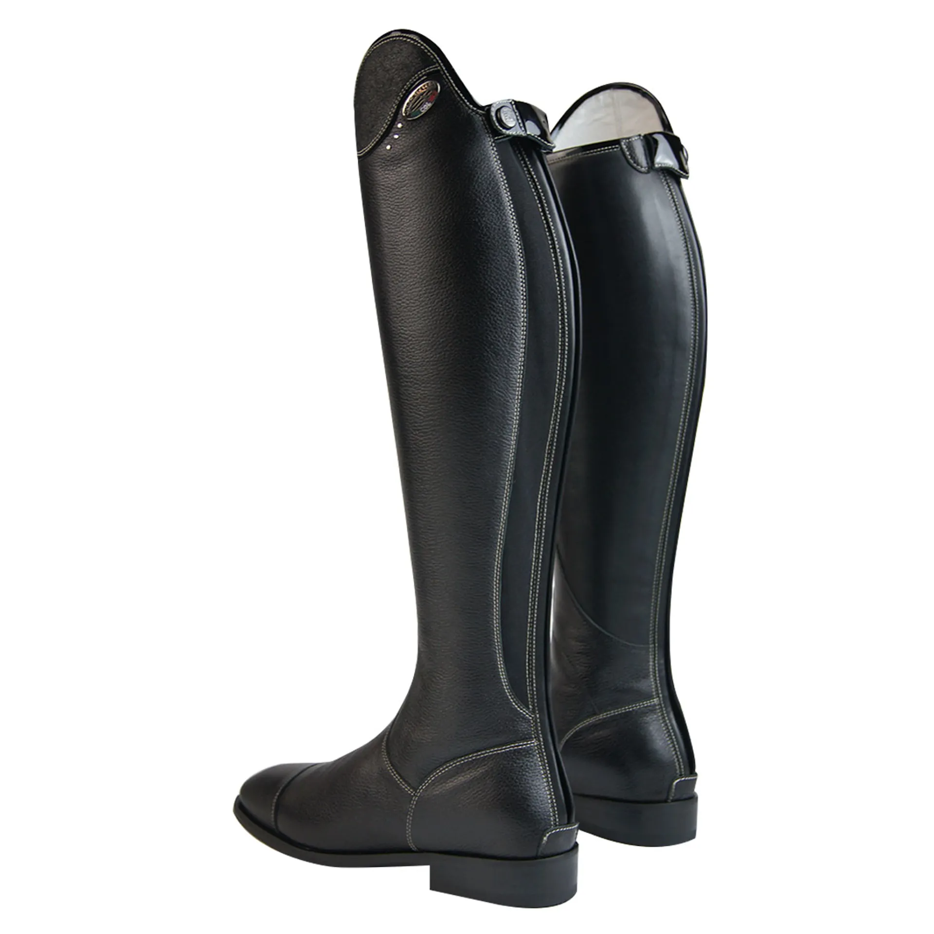 DeNiro Salentino Glitter Unlaced Tall Riding Boots - Black