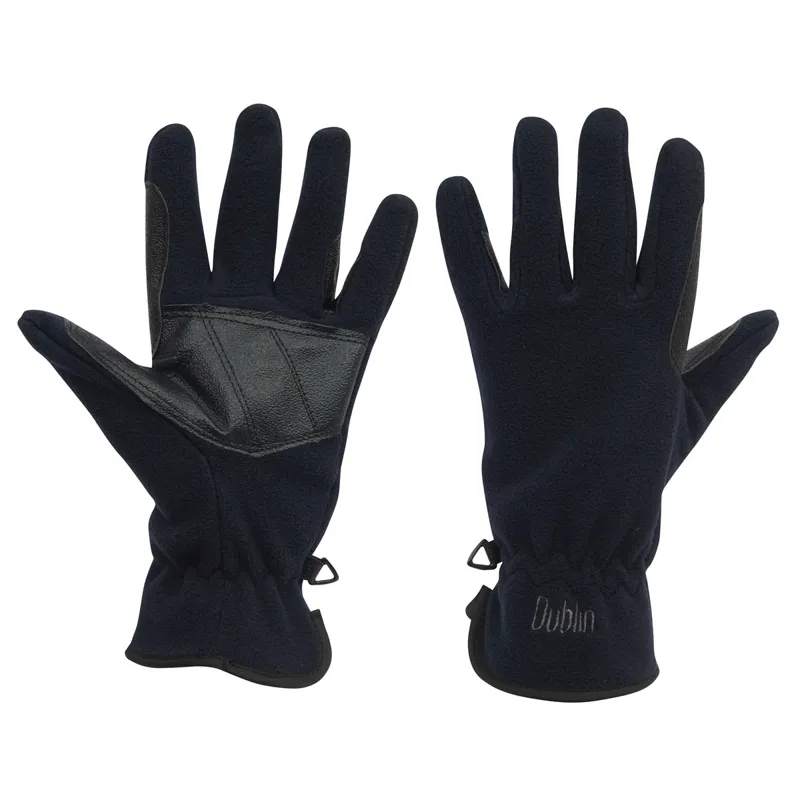 Dublin Polar Fleece Adults Riding Gloves - Navy