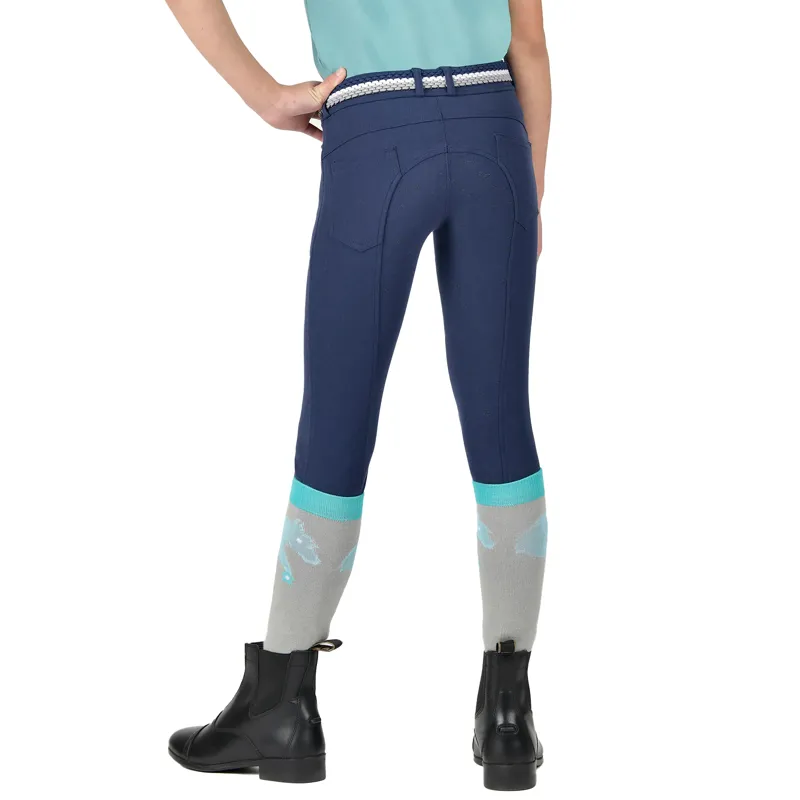 Dublin Cammy Comfort Twill Full Grip Junior Breeches - Navy Academy-7