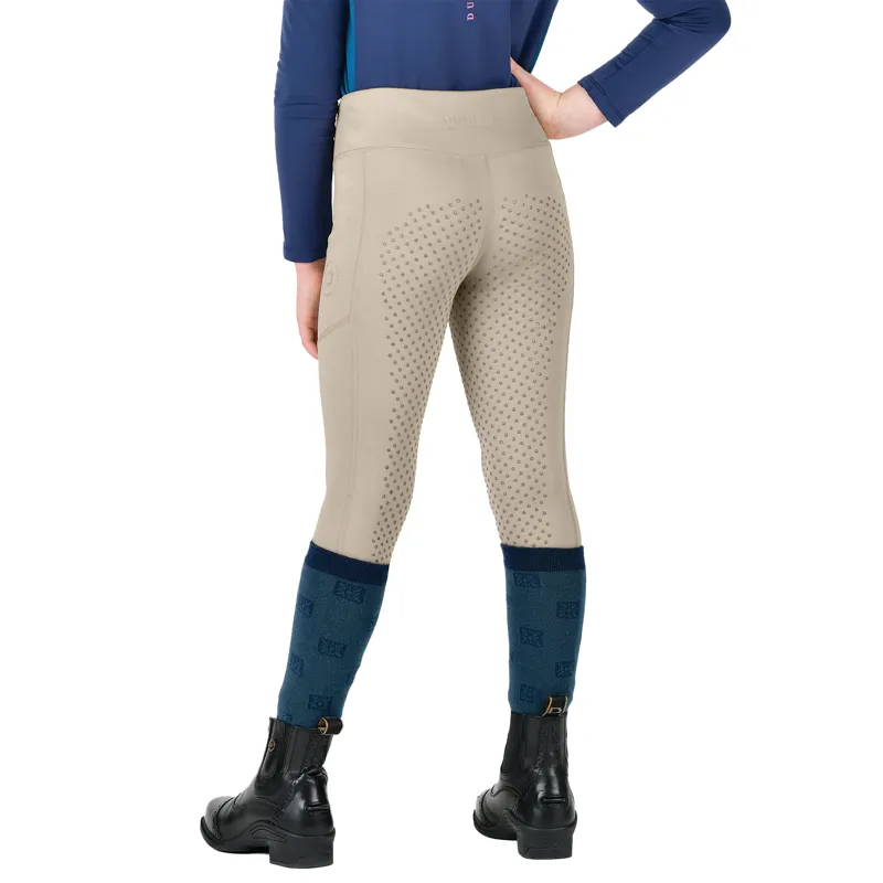 Dublin Everyday Full Grip Junior Riding Tights - Beige-3
