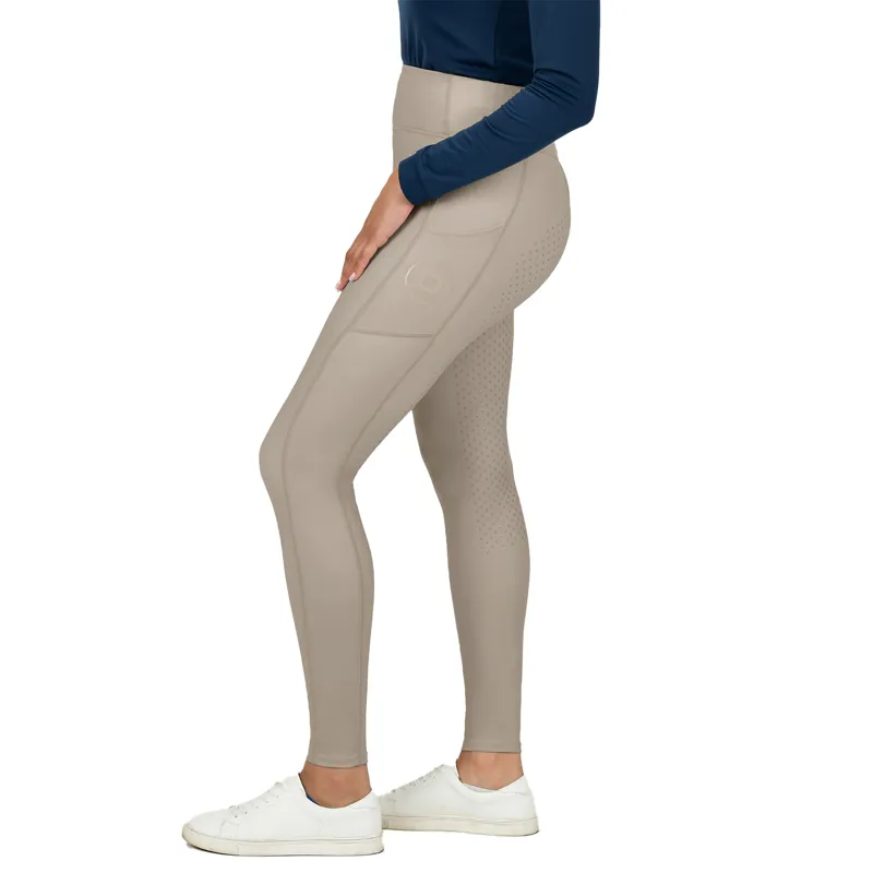 Dublin Everyday Full Grip Womens Riding Tights - Beige-4