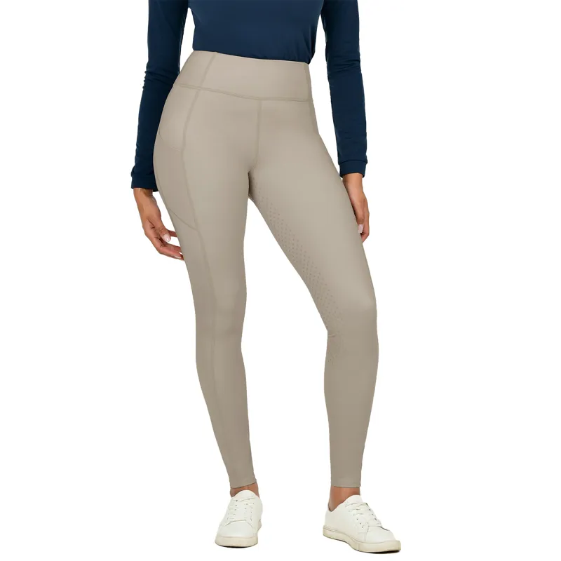 Dublin Everyday Full Grip Womens Riding Tights - Beige-1