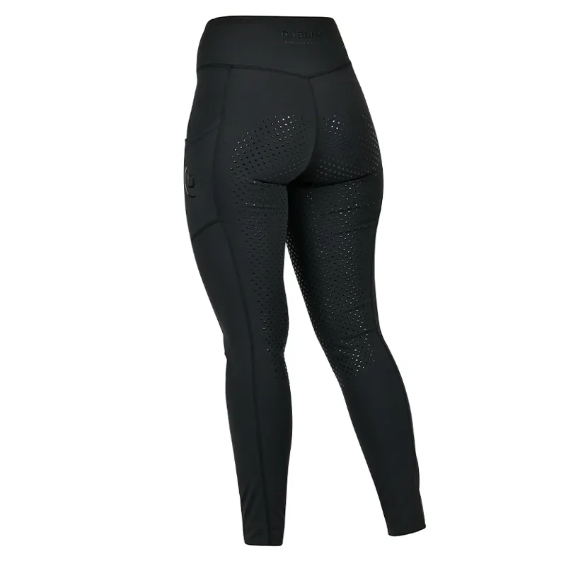 Dublin Everyday Full Grip Womens Riding Tights - Black-3
