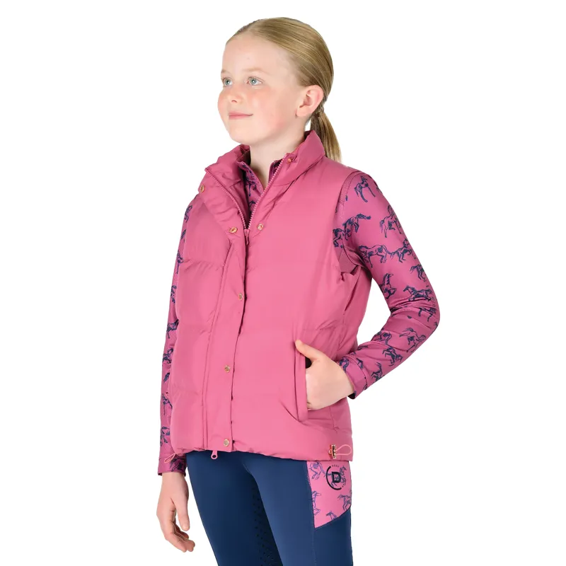 Dublin Patrice Junior Puffer Vest Gilet - Red Violet-3