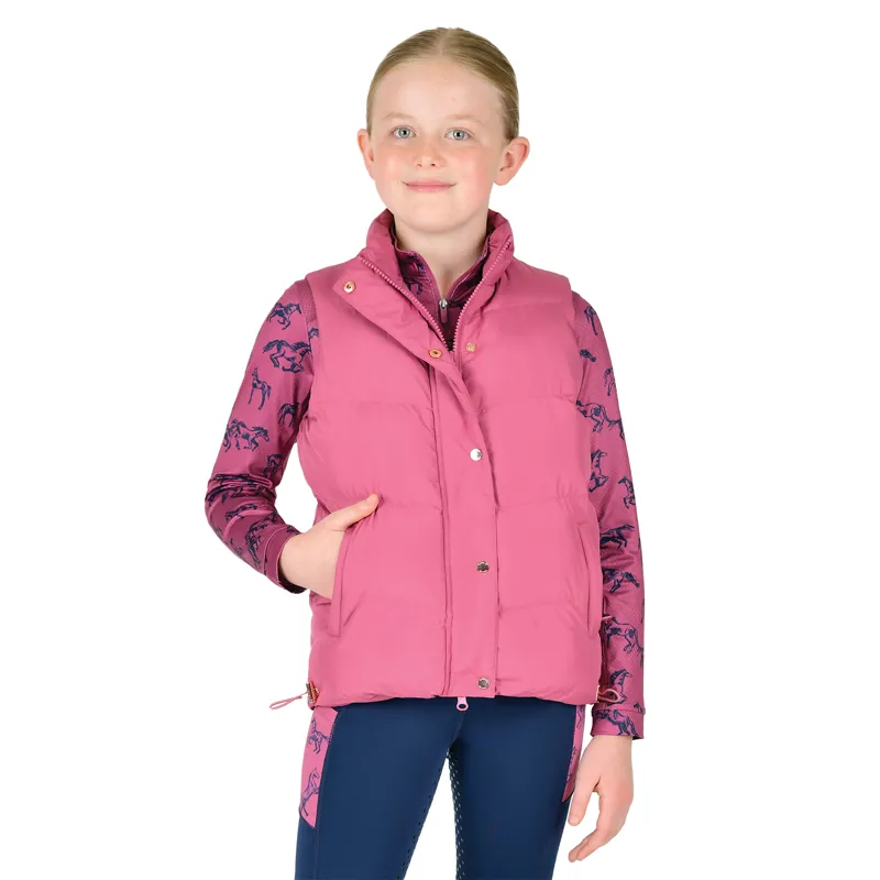 Dublin Patrice Junior Puffer Vest Gilet - Red Violet-1