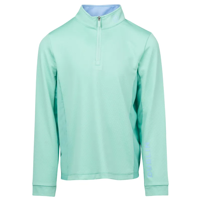 Dublin Airflow Long Sleeve Junior 1/4 Zip Top - Mint