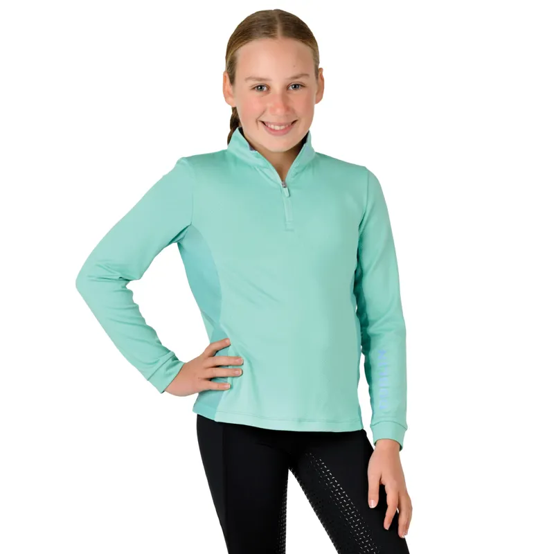 Dublin Airflow Long Sleeve Junior 1/4 Zip Top - Mint-2