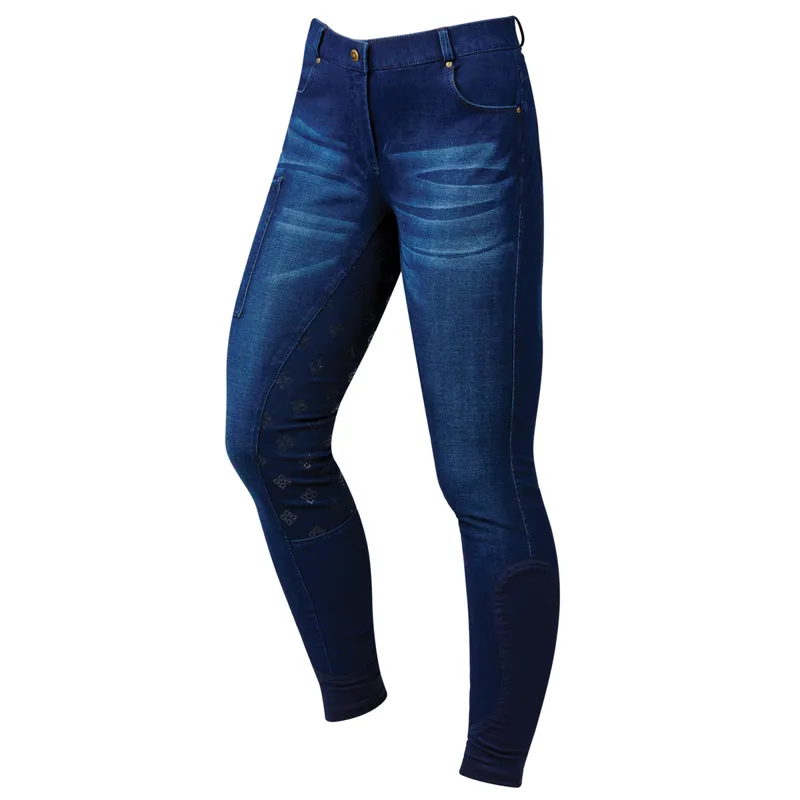 Dublin Shona Full Grip Ladies Breeches - Light Blue Denim