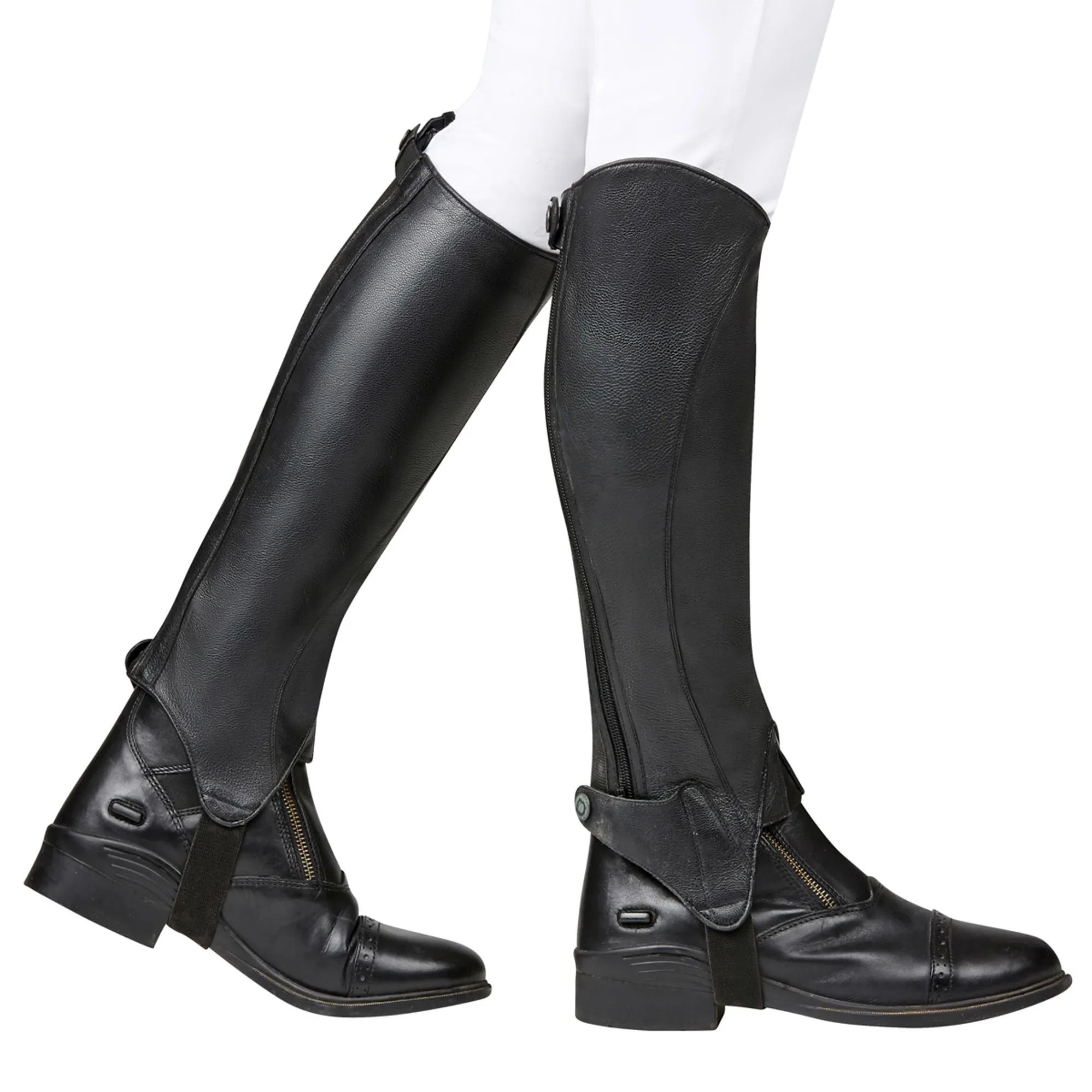 Dublin Opulent Adults Half Chaps Black