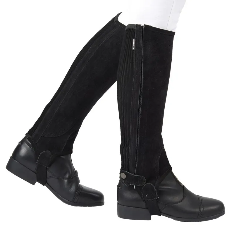 Dublin Suede Original Fit Half Chaps - Black