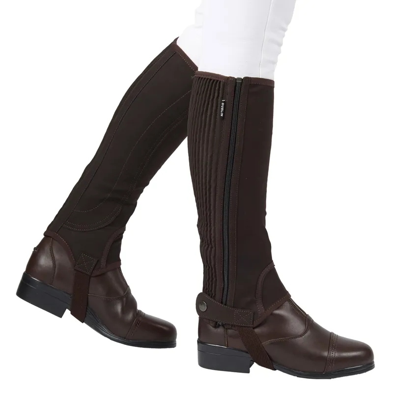 Dublin Easy-Care II Junior Half Chaps - Brown