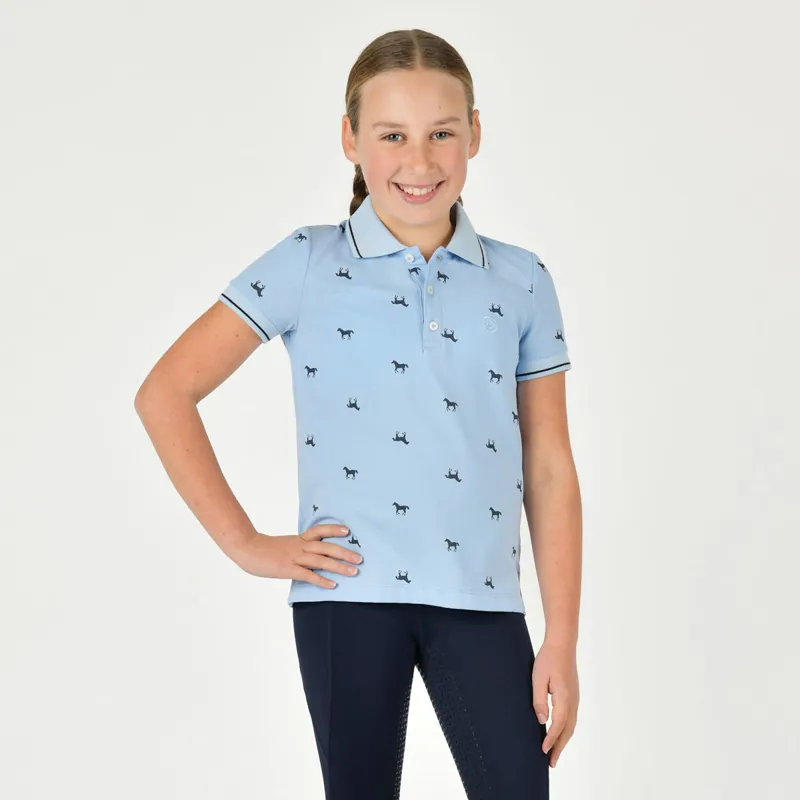 Dublin Elyse Junior Polo Shirt - Bluebell - 6yrs-1