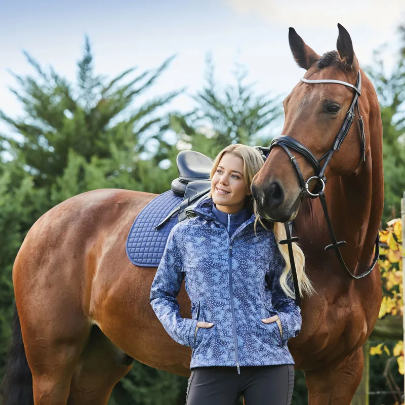 Dublin Cortina Printed Ladies Waterproof Jacket - Blueberry-2