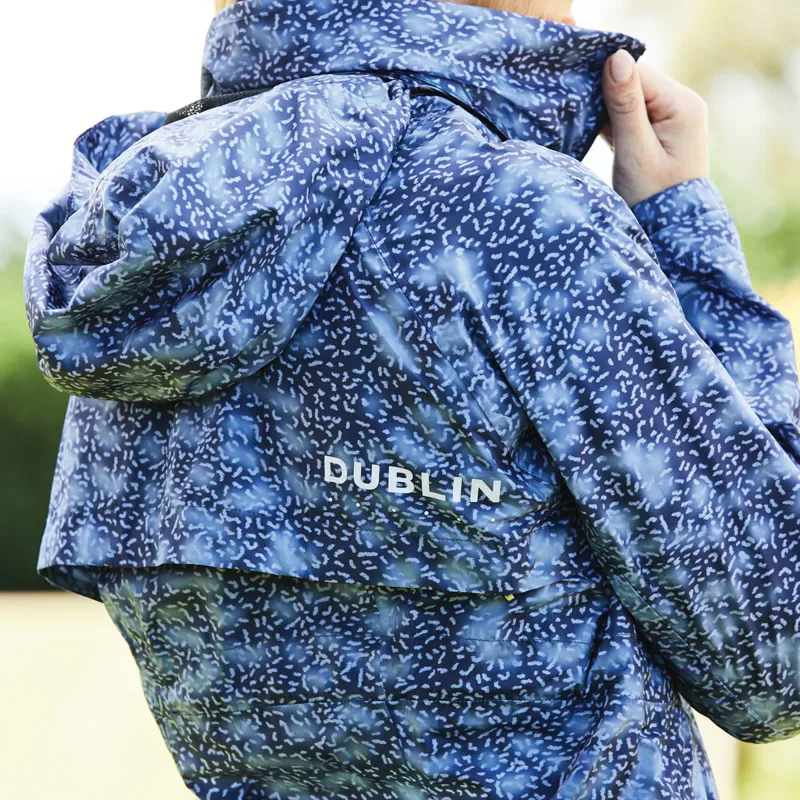 Dublin Cortina Printed Ladies Waterproof Jacket - Blueberry-4