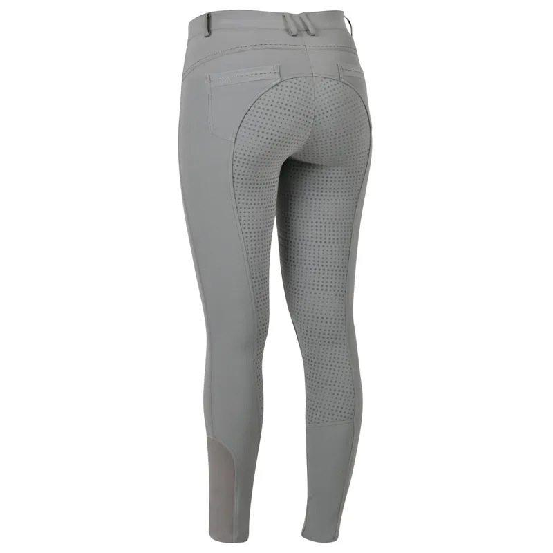 Dublin Shelby Full Grip Ladies Breeches - Latte Grey-1