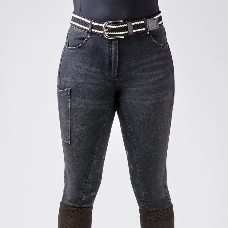 Dublin Shona Full Grip Ladies Breeches - Ash-2