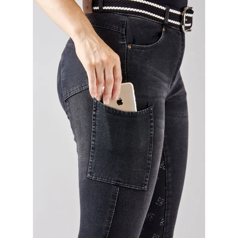 Dublin Shona Full Grip Ladies Breeches - Ash-3