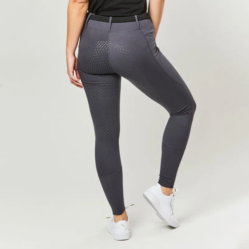 Dublin Cool It Everyday Full Grip Ladies Riding Tights - Dark Grey-3