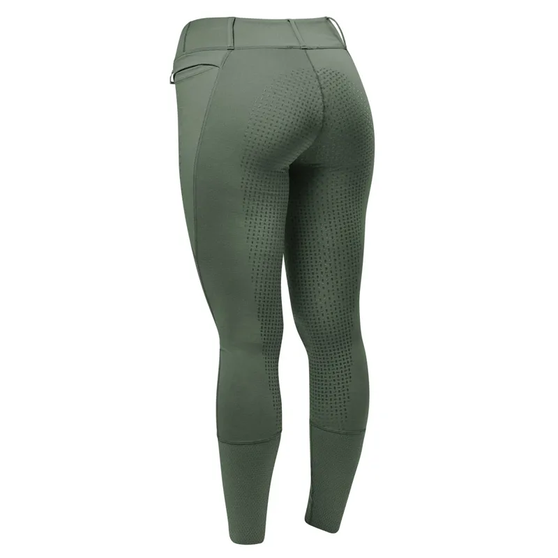 Dublin Cool It Everyday Full Grip Ladies Riding Tights - Olive-1