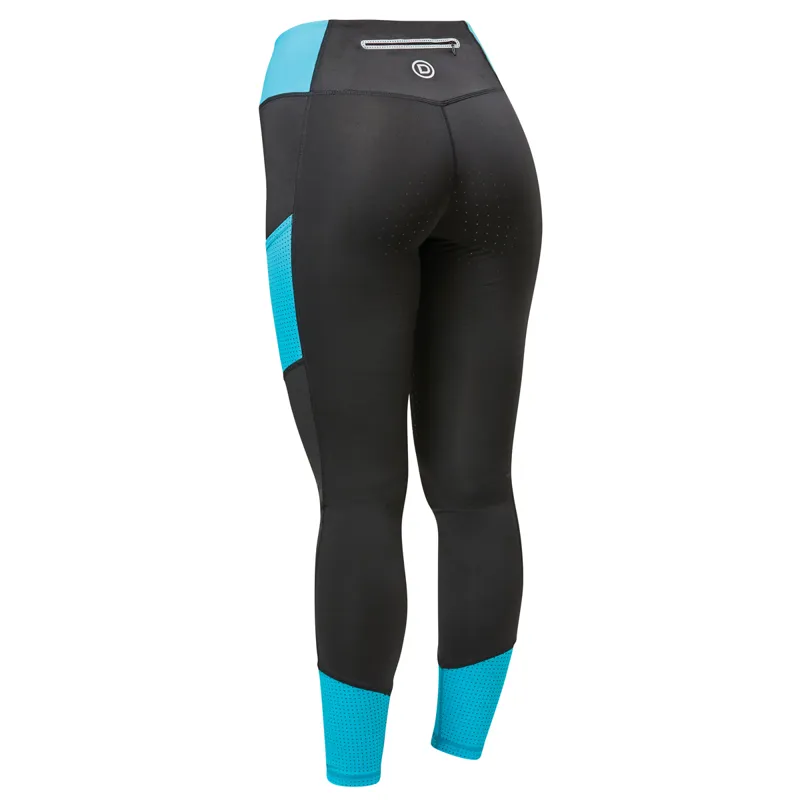 Dublin Power Performance Colour Block Ladies Riding Tights - Aqua-1