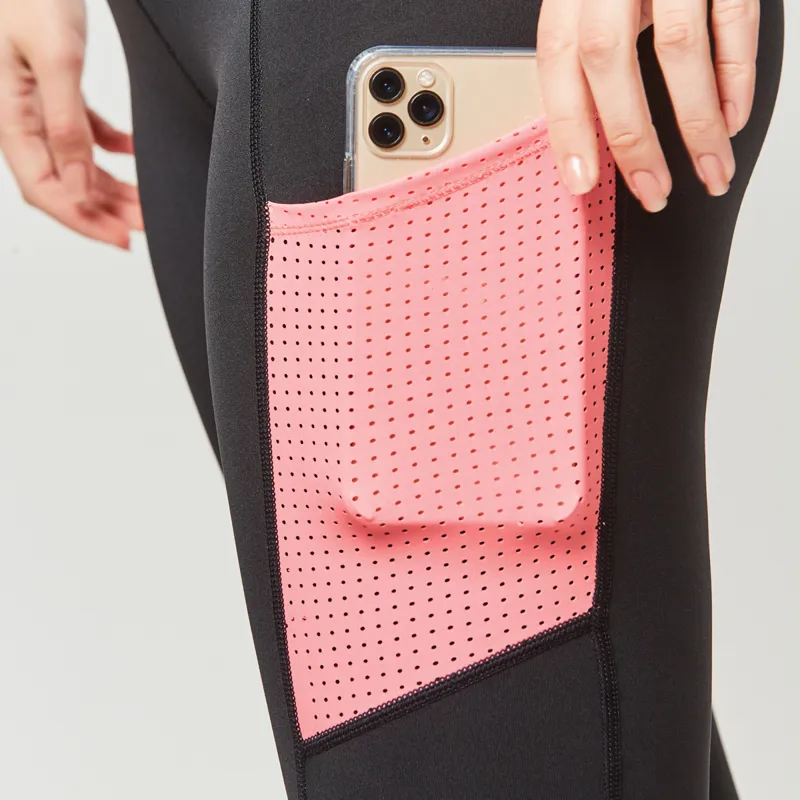 Dublin Power Performance Colour Block Ladies Riding Tights - Coral-3