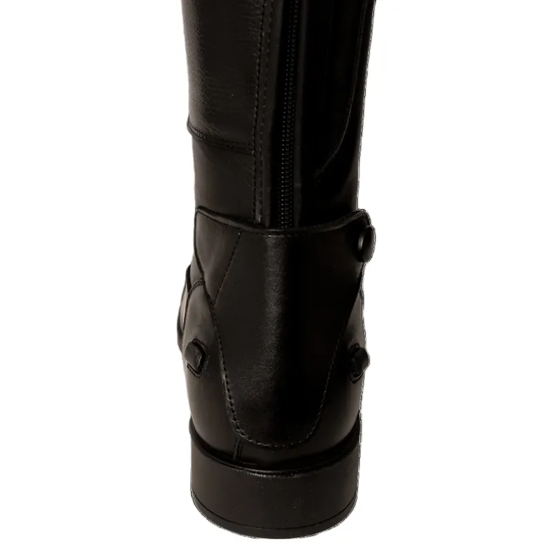 Dy'on Unlaced Tall Riding Boots - Medium Calf - Black-6