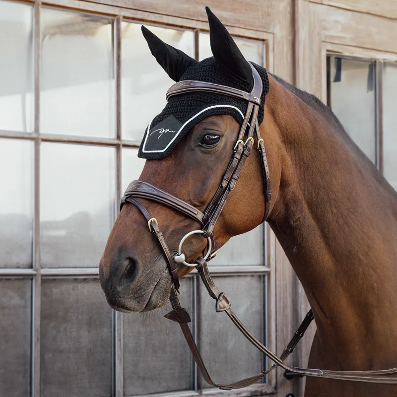 Dy'on D Collection Anatomic Flash Noseband - Brown-1