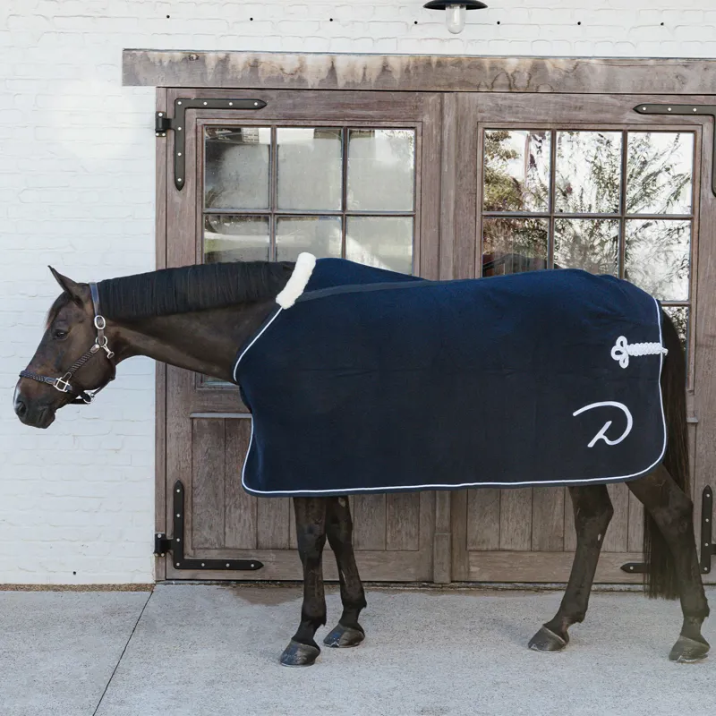 Dy'on Heavy Fleece Rug - Navy-2