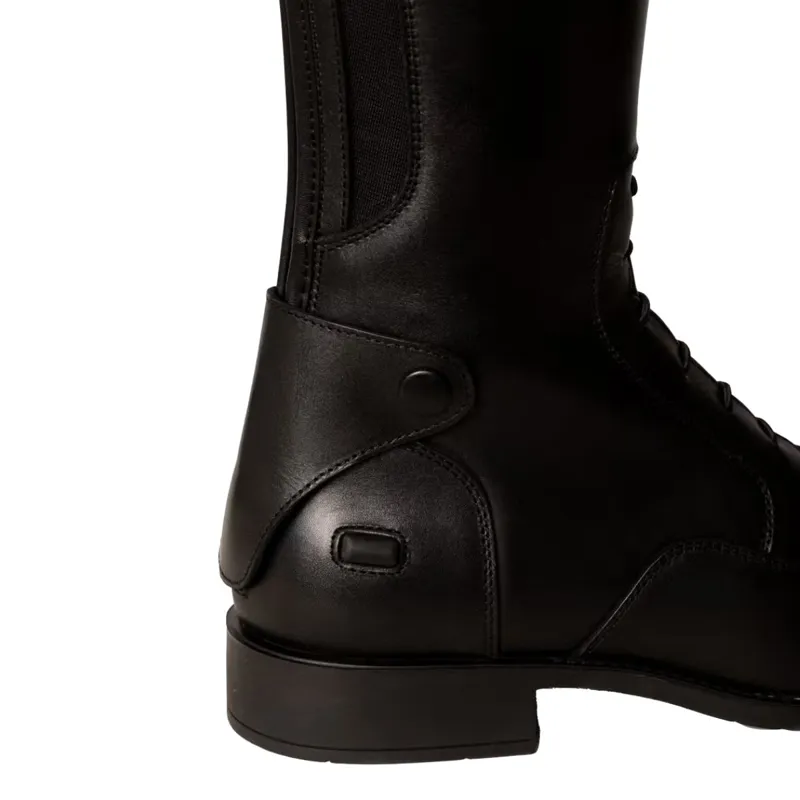 Dyon Laced Tall Riding Boots - Medium Calf - Black-7