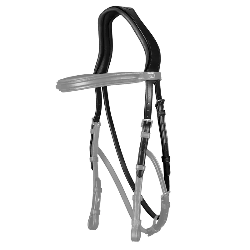 Dy'on New English Hackamore Bridle Headpiece - Black