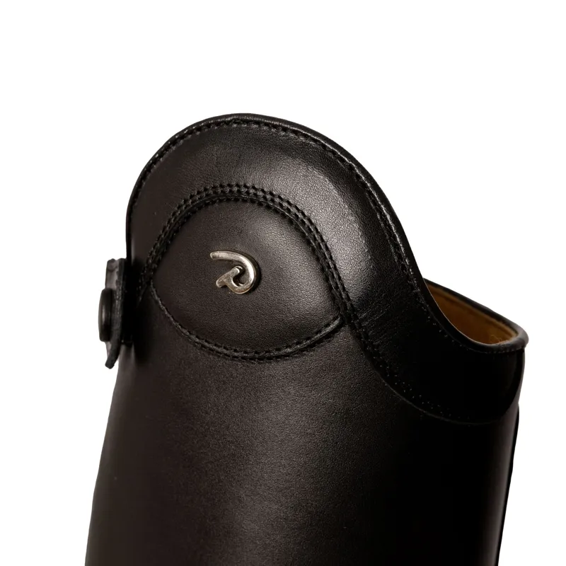 Dyon Laced Tall Riding Boots - Small Calf - Black-2