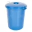 Saddlers 70lt Plastic Dustbin with Lid - Blue