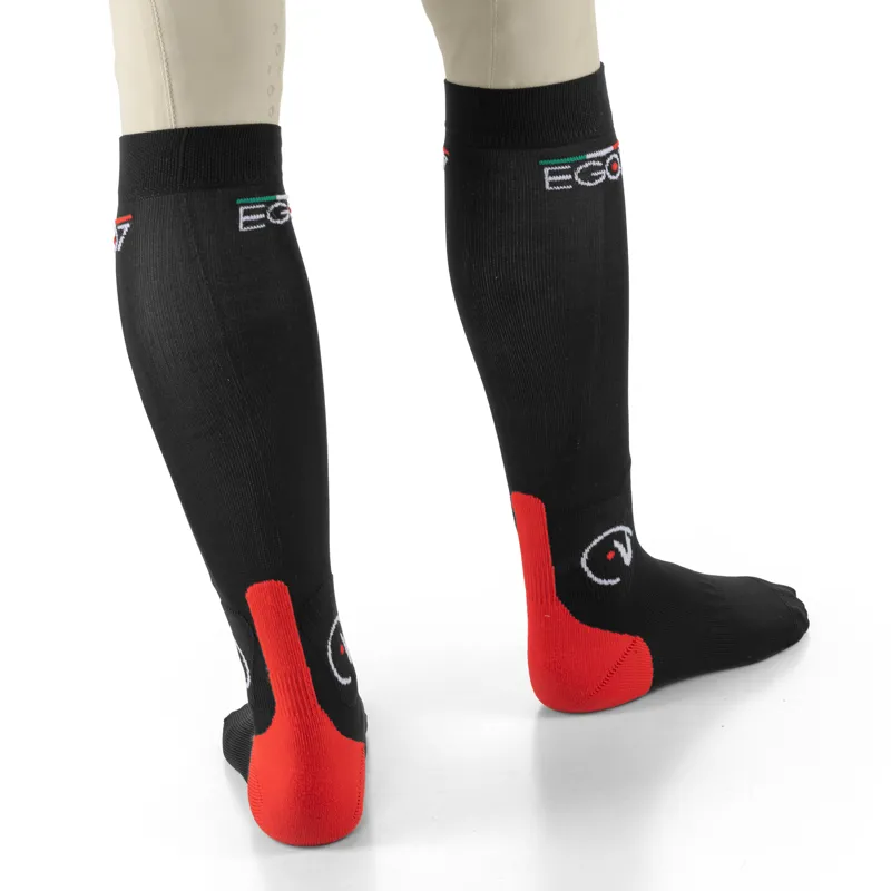 EGO7 Tall Riding Socks - Black-2
