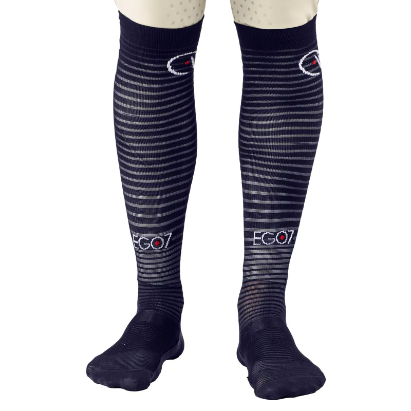 EGO7 AIR Unisex Tall Riding Socks - Navy-2