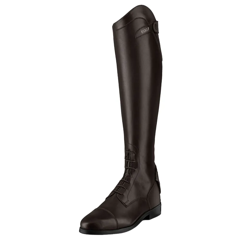EGO7 Orion Laced Tall Riding Boots - Medium Calf - Brown