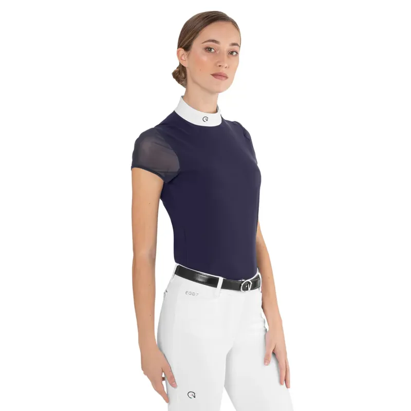 EGO7 Rita Ladies Short Sleeve Show Shirt - Navy-1