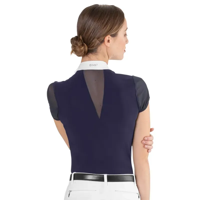 EGO7 Rita Ladies Short Sleeve Show Shirt - Navy-3