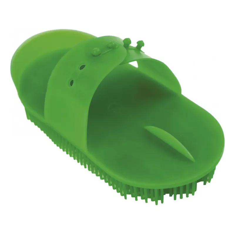 Hippo Tonic Plastic Small Curry Comb - Green
