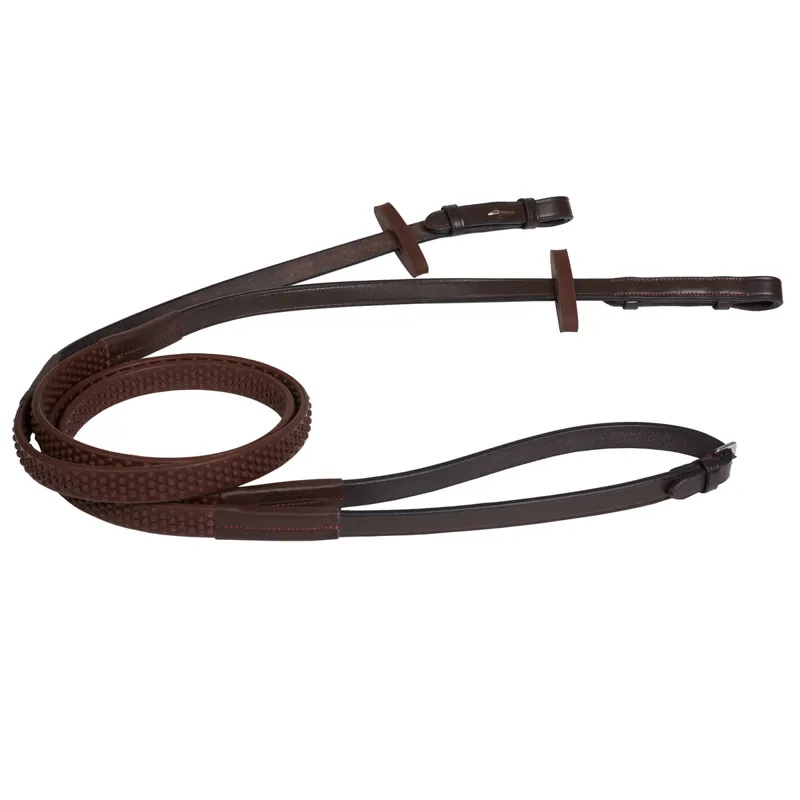 Elico Bio-Grip Rubber Reins - Brown